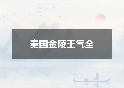 秦国金陵王气全