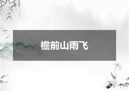 檐前山雨飞