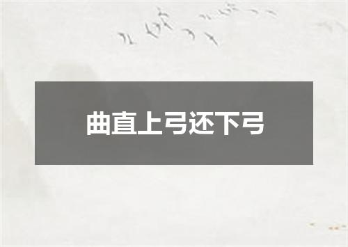 曲直上弓还下弓