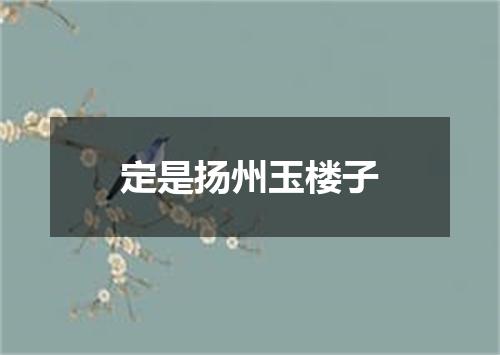 定是扬州玉楼子