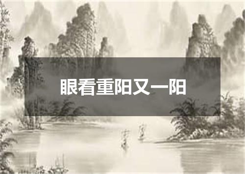 眼看重阳又一阳