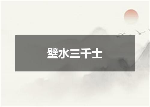 璧水三千士