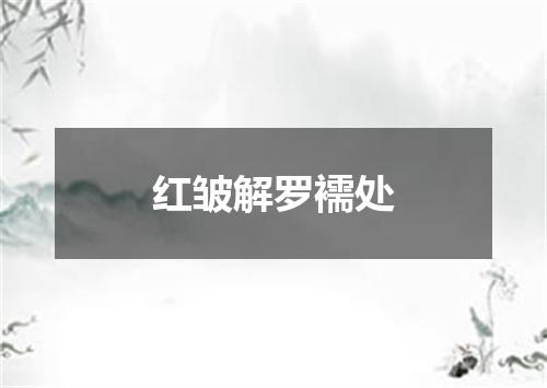 红皱解罗襦处