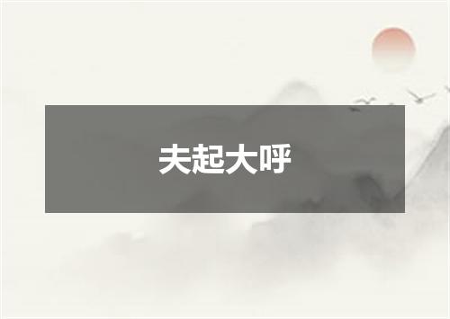 夫起大呼