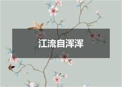 江流自浑浑