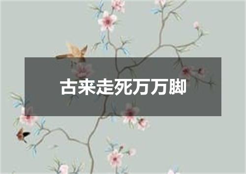 古来走死万万脚