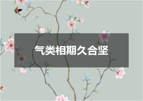气类相期久合坚