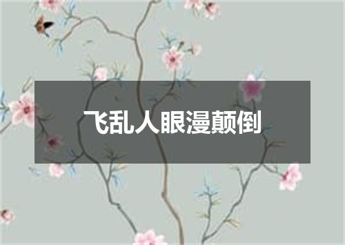 飞乱人眼漫颠倒