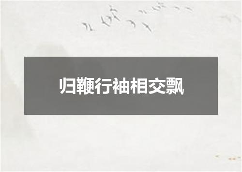 归鞭行袖相交飘