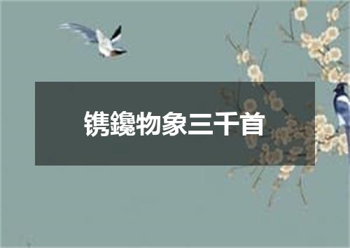 镌鑱物象三千首
