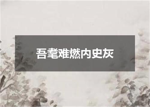 吾耄难燃内史灰