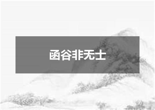 函谷非无士