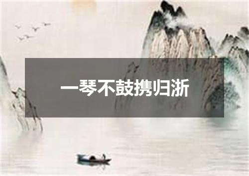 一琴不鼓携归浙