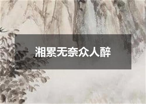 湘累无奈众人醉