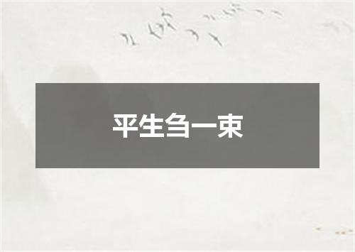 平生刍一束