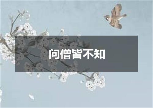 问僧皆不知