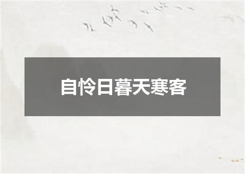 自怜日暮天寒客