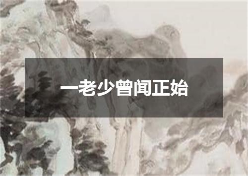 一老少曾闻正始