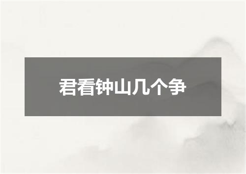 君看钟山几个争
