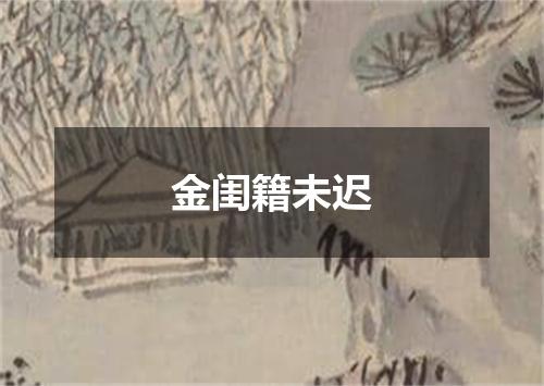 金闺籍未迟