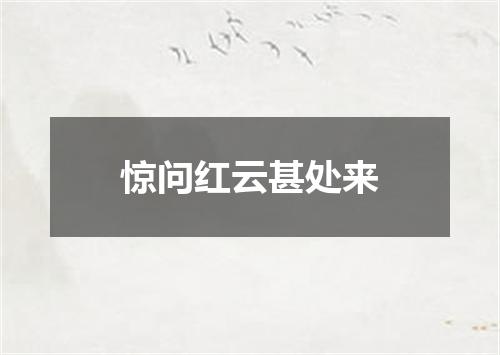 惊问红云甚处来