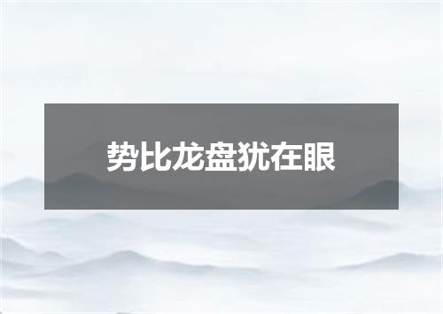 势比龙盘犹在眼