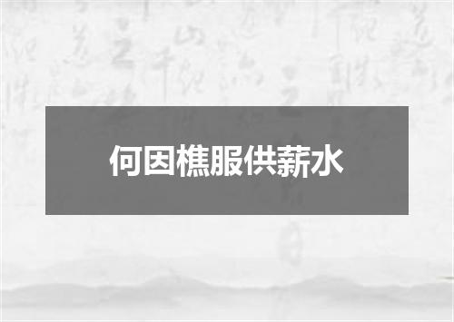 何因樵服供薪水