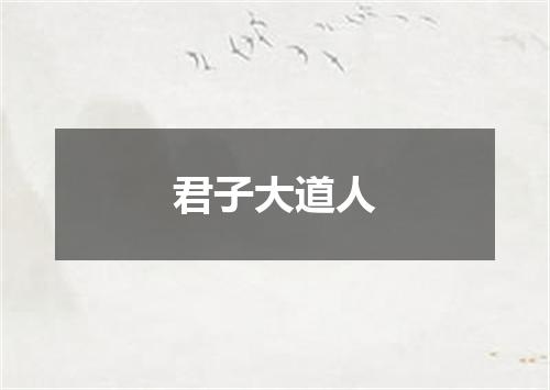 君子大道人