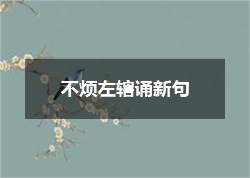 不烦左辖诵新句