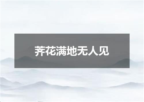 荠花满地无人见