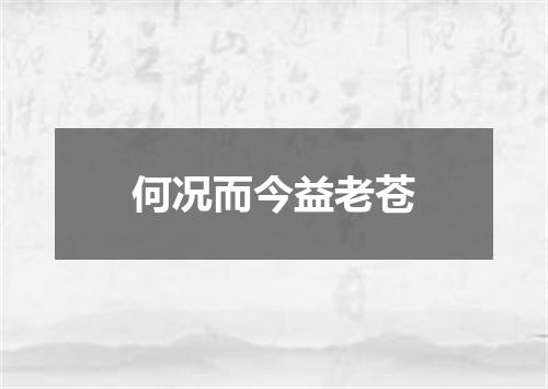何况而今益老苍
