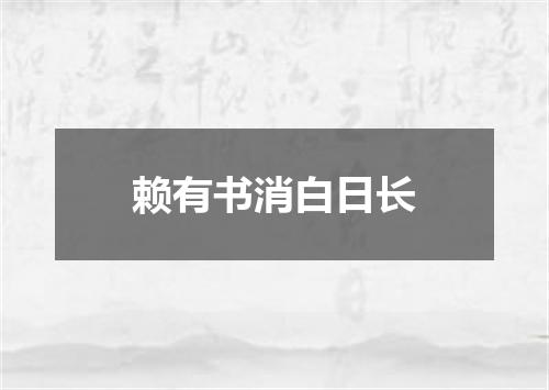 赖有书消白日长