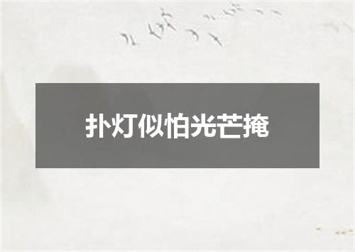 扑灯似怕光芒掩