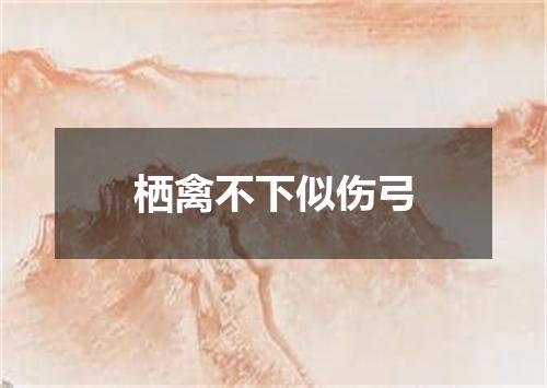 栖禽不下似伤弓