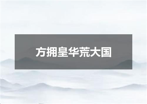 方拥皇华荒大国