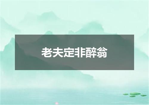 老夫定非醉翁