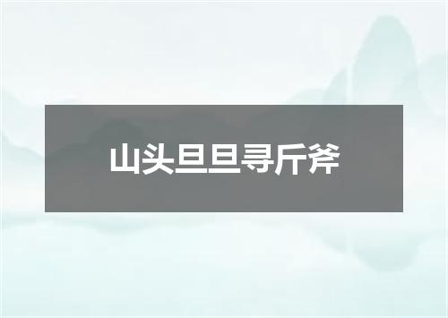 山头旦旦寻斤斧
