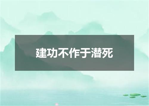 建功不作于潜死