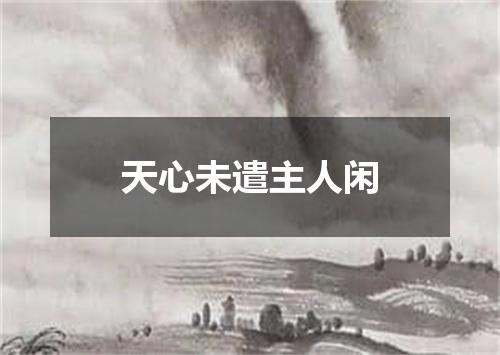 天心未遣主人闲
