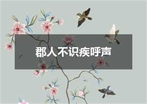 郡人不识疾呼声