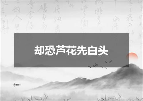 却恐芦花先白头