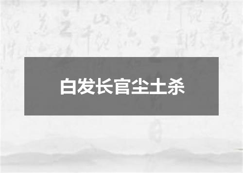 白发长官尘土杀