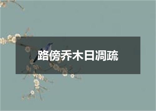 路傍乔木日凋疏