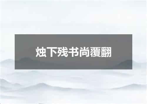 烛下残书尚覆翻