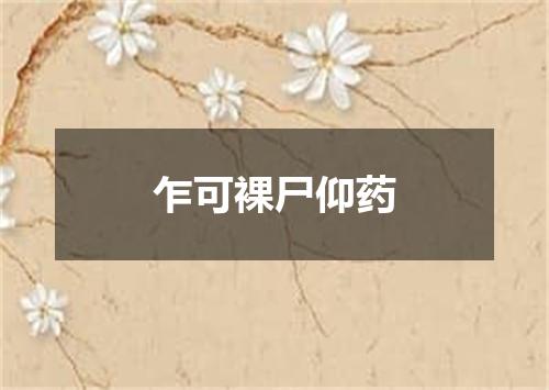 乍可裸尸仰药