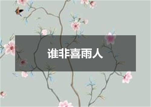 谁非喜雨人