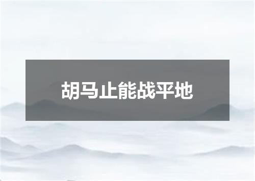 胡马止能战平地