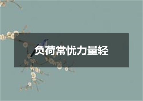 负荷常忧力量轻