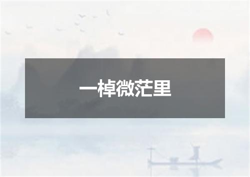 一棹微茫里