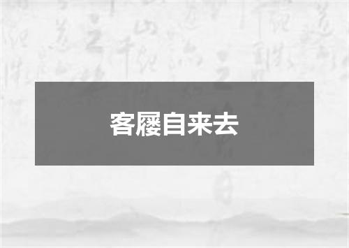 客屦自来去